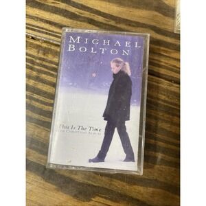 VTG Michael Bolton This Is The‎ Time Christmas Album Cassette Tape 1996 Columbia